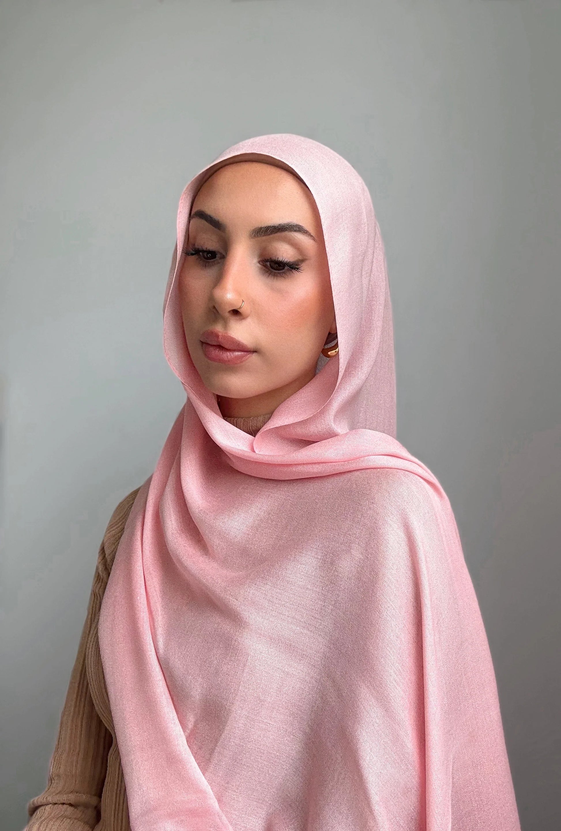 Salmon Modal Hijab set