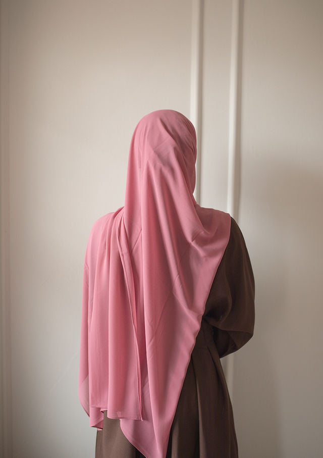 Rose Chiffon Hijab Set